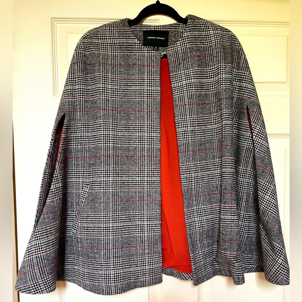 Jealous Tomato Women’s Plaid Cape - Size Small
